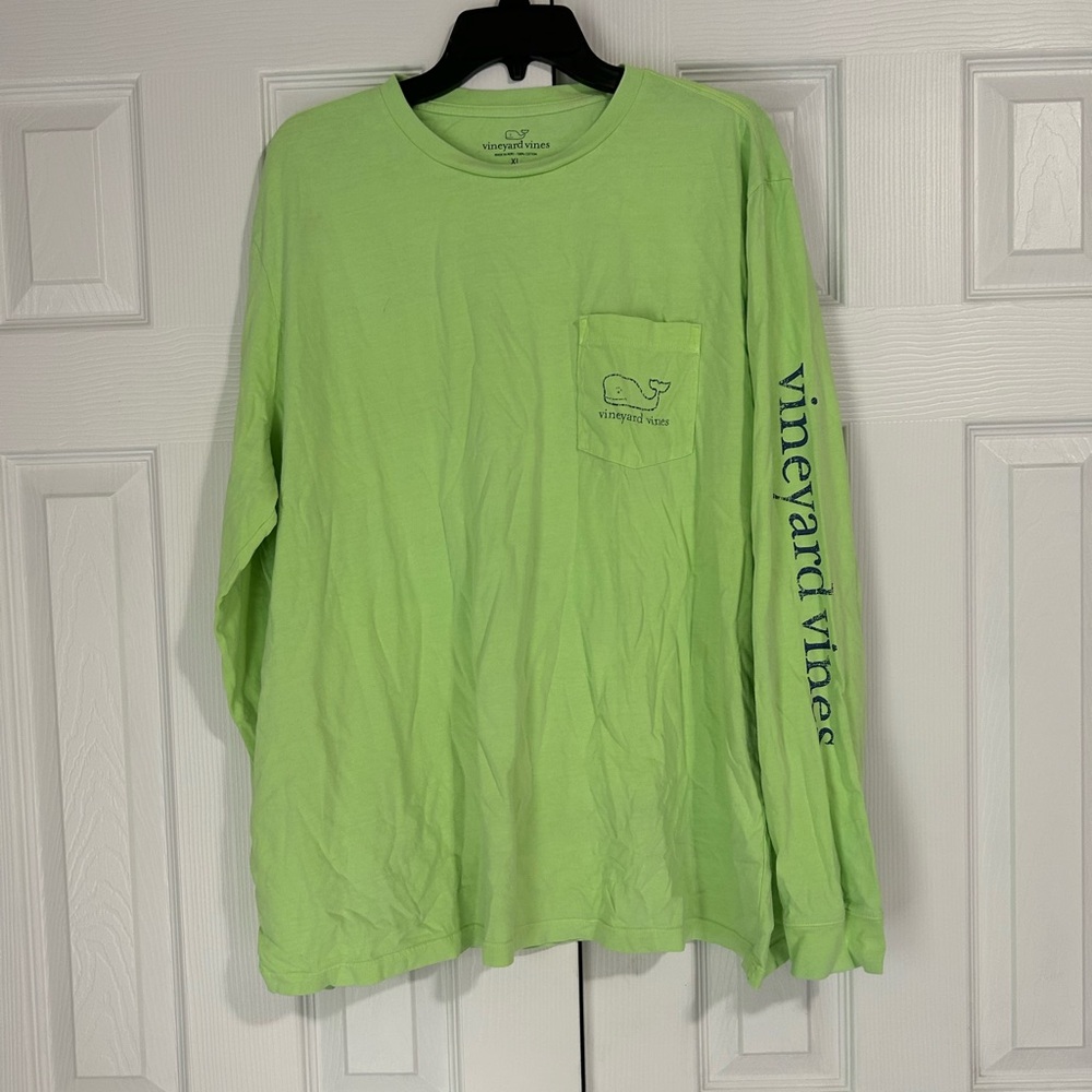 Vineyard Vines Green Long Sleeve Tee Casual Cotton